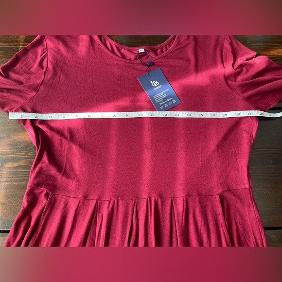 *SALE* Women’s long sleeve pleated stretchy dress, knee length pockets XL NWT - Picture 8 of 15